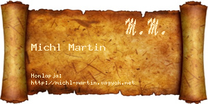Michl Martin névjegykártya